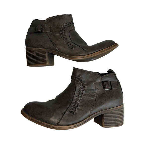 Billabong Faux Leather Side Zip Ankle Boots Size 10 Western Boho Festival - Picture 12 of 13